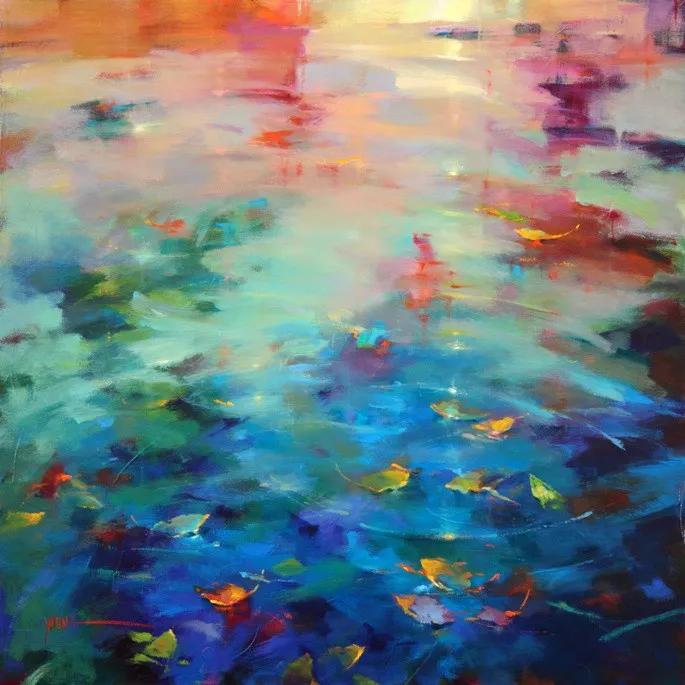 莫奈的睡莲紫色,莫奈睡莲和梵高睡莲