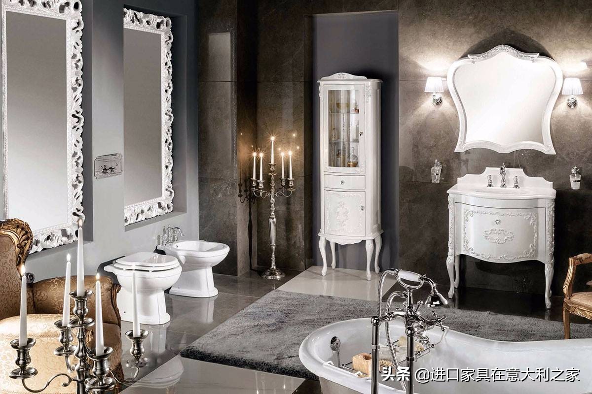 法式轻奢浴室柜最新款2023,高级灰浴室柜现代轻奢