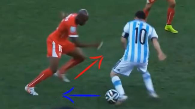 梅西晃倒拜仁过人,梅西过人晃倒门将