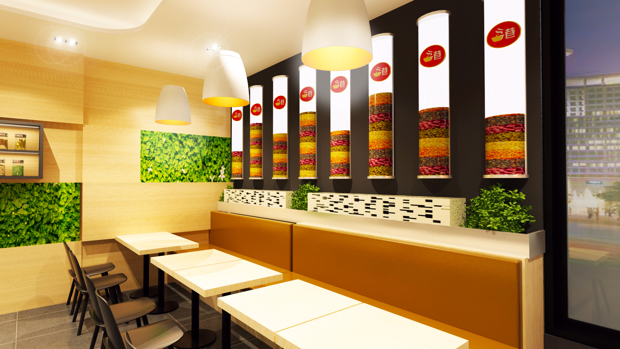 开中式快餐店市场大出餐快易操作,港谷快餐连锁店经营模式