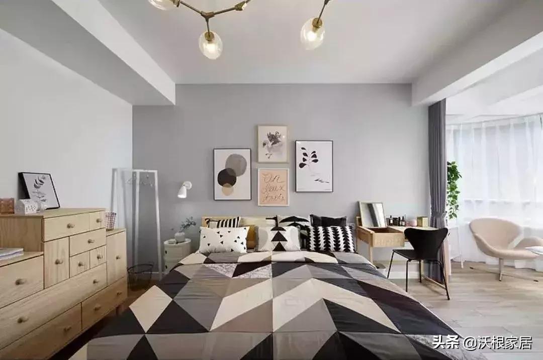 120平方三室一厅房子北欧风格,北欧风婚房布置效果图大全