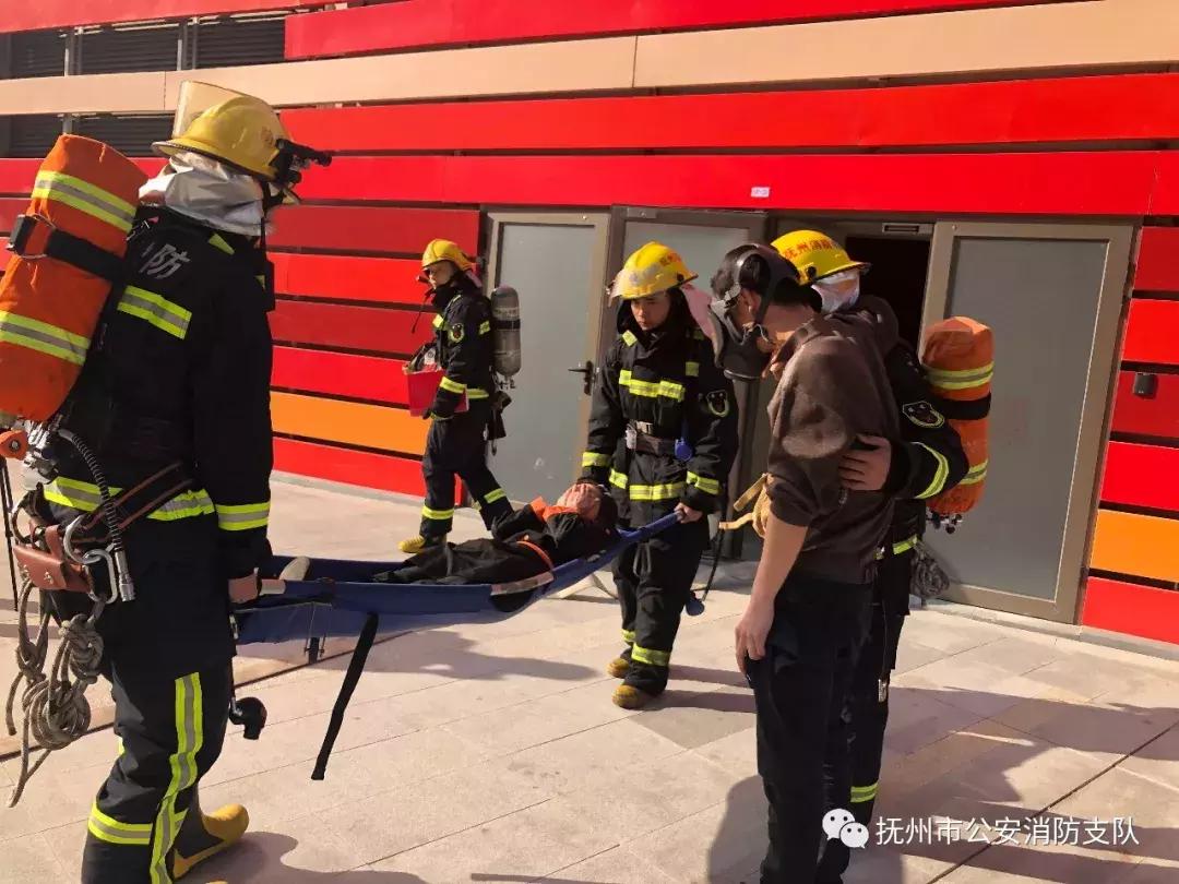 抚州支队组织开展大型城市综合体“三随三实”实战拉动演练