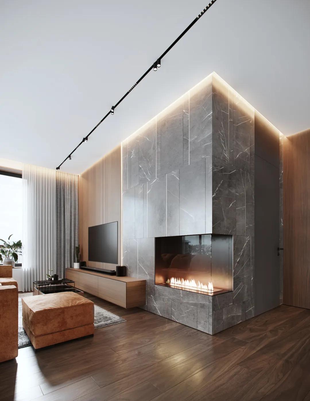 胡桃木家具体现的美,胡桃木与大理石的结合