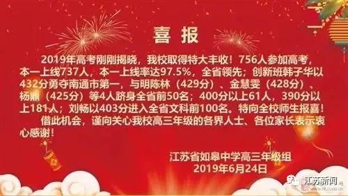 江苏各高中400分以上的人数排名,江苏的全部的高中