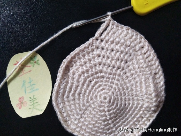 马蹄莲花的钩织教程,马蹄莲宽叶子的钩织教程