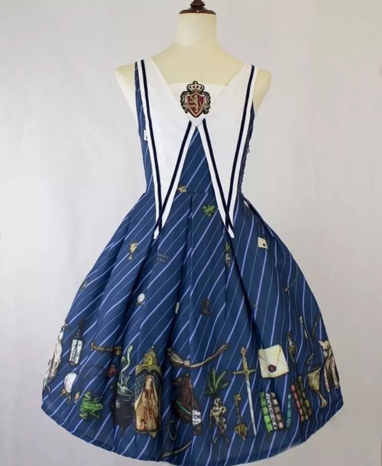 天蓝色洛丽塔洋装,洛丽塔复古洋装