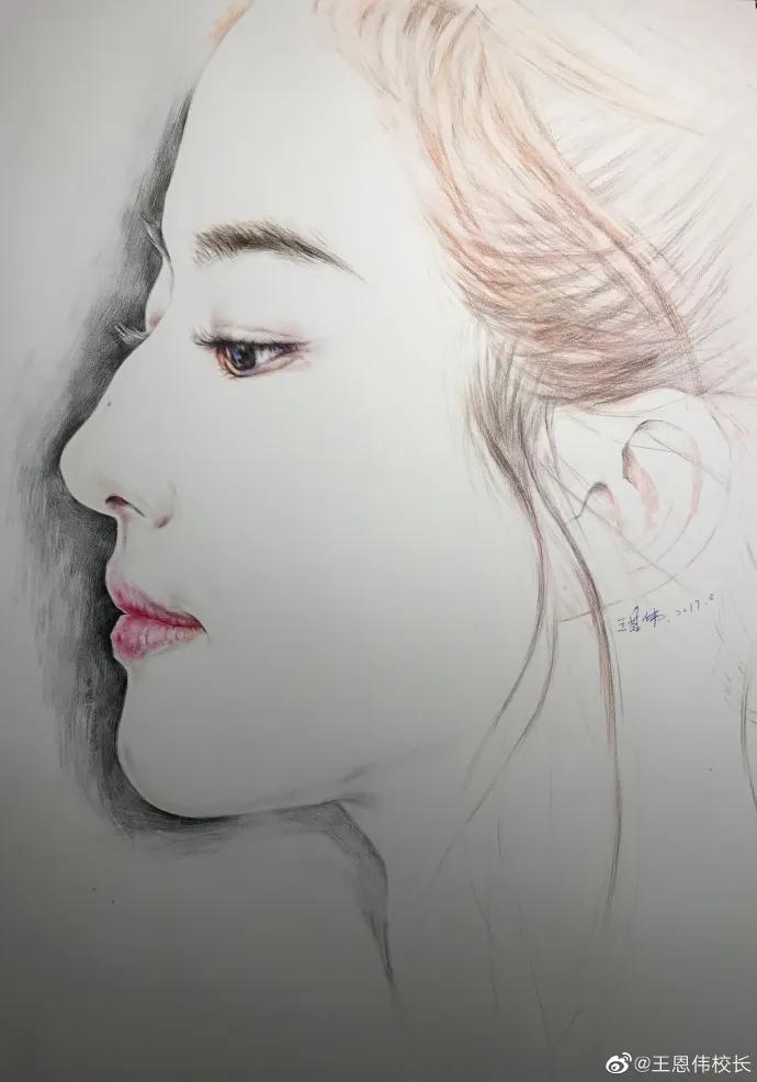 他画遍所有明星，画谁像谁，肖战、热巴、刘亦菲眼神看醉了