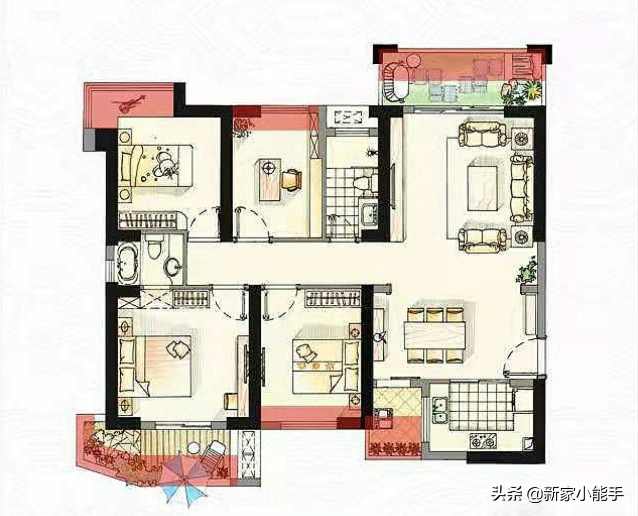 她家装修美式风格,家装电视墙设计现代简约