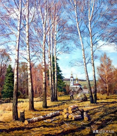 最美的俄罗斯风景油画作品欣赏,寂静粗犷的俄罗斯风景油画欣赏