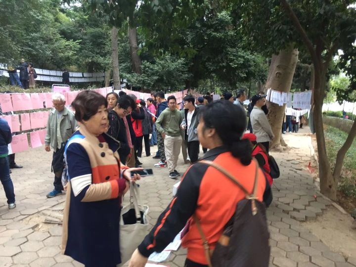 在相亲角逛了一圈，我们差点脱不开身