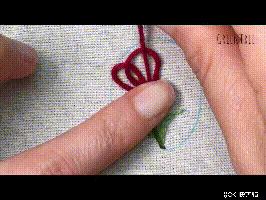 法式珠绣毛衣链手工教程,复古布刺绣毛衣链