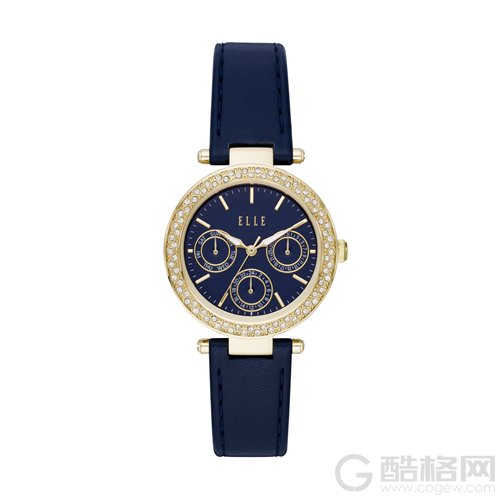 elle法式钢带潮流女士腕表玫瑰金,法式优雅腕表