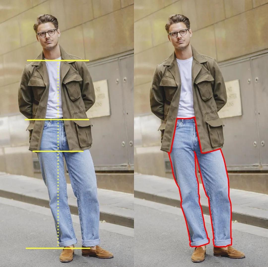 微喇牛仔裤怎么看合不合身,牛仔裤穿上怎么看合身不合身