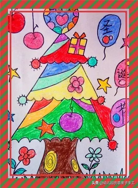 圣诞节儿童画画,圣诞节画画作品大全12岁