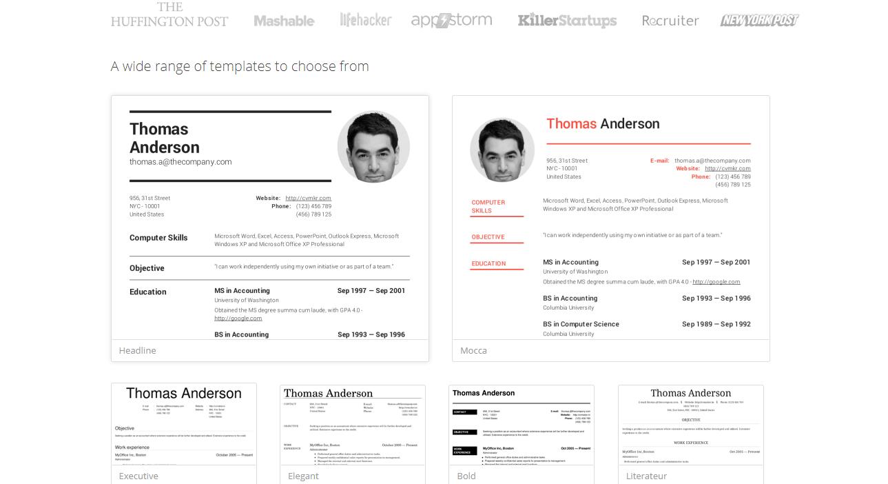 常用简历投递网站,免费应届生简历模板网站