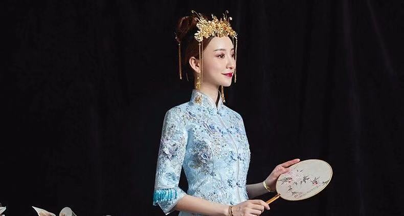 最适合穿中式嫁衣,新款秀禾服新娘礼服中式嫁衣