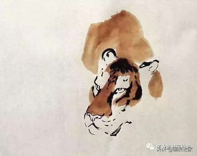 蔡育贤写意老虎的画法,写意老虎画法教学视频