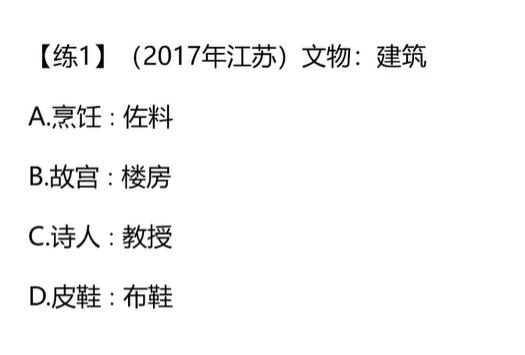 类比推理的五个关系,类比推理的常识积累