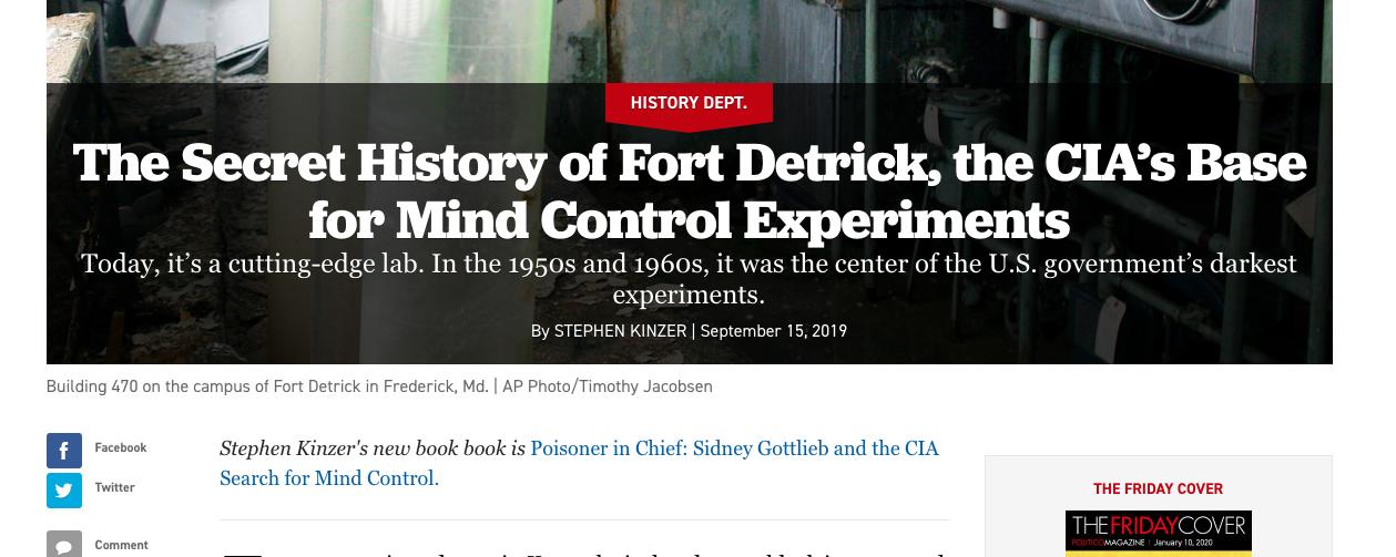 德特里克堡和731部队的关系,731部队留下的遗产