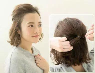 圆脸短发扎发简单好看教程,圆脸短发扎发简单又好看