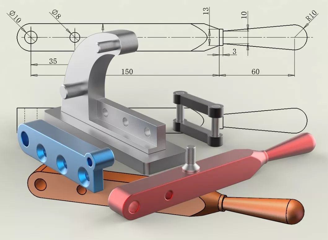 用solidworks设计机械臂夹爪,solidworks做连杆演示