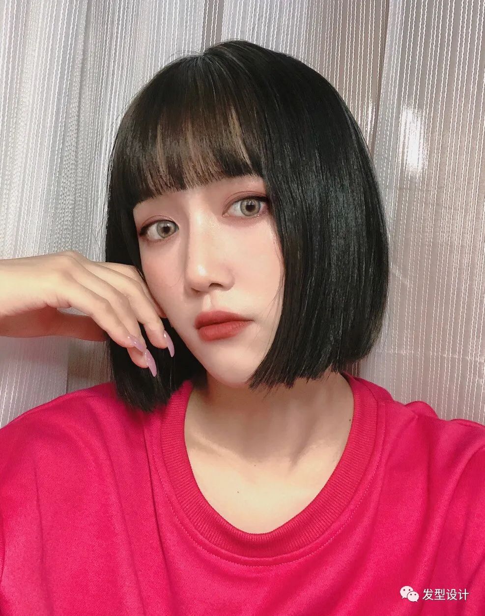 八大网红刘海短发,无刘海短发发型女