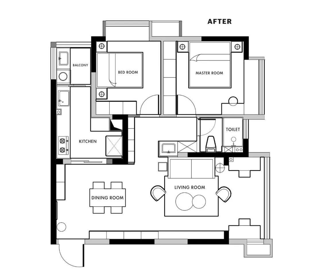 线条、色块和潮玩，这个89㎡比想象中还有料