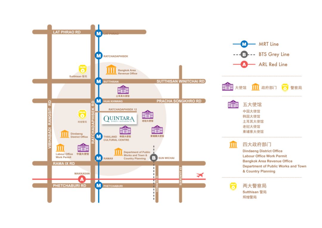 曼谷轻轨交汇,四条地铁线交汇