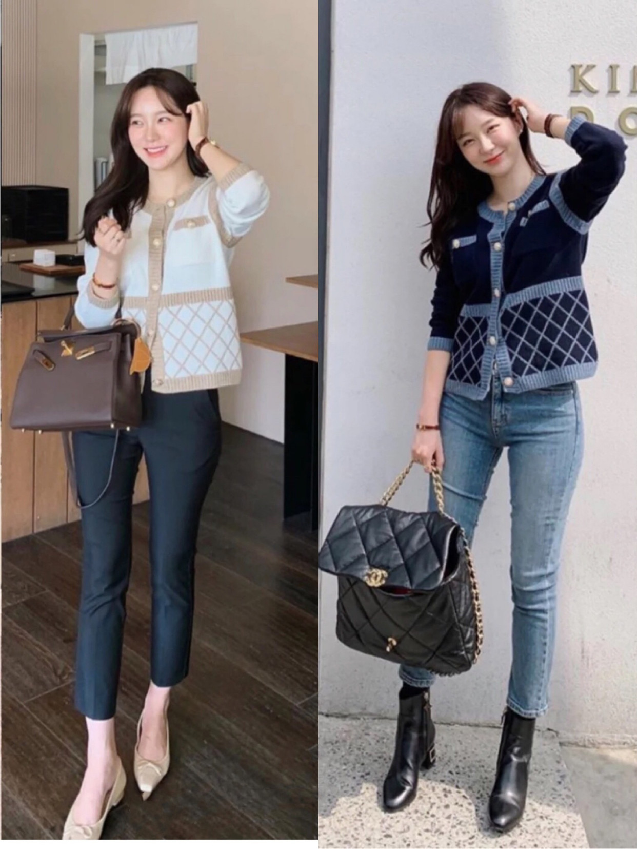 好看的韩国小姐姐穿衣搭配合集,圆脸韩国小姐姐穿衣搭配