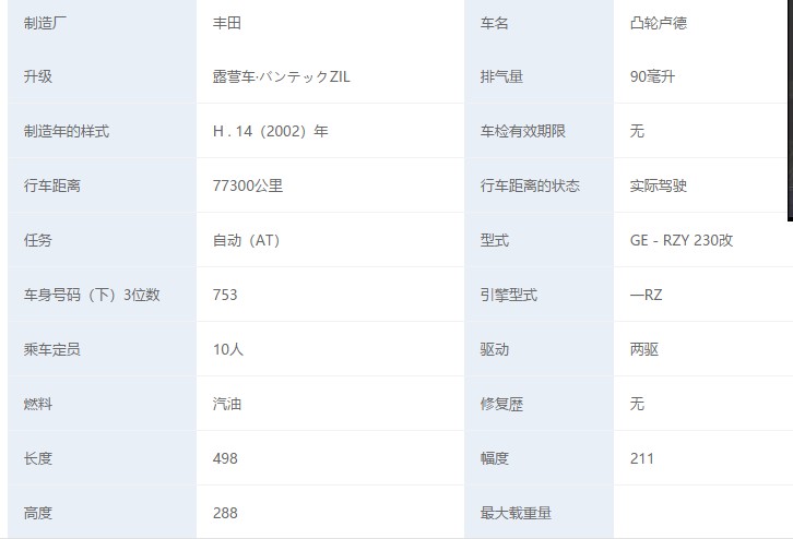 丰田海狮c型四驱房车,二手丰田海狮房车