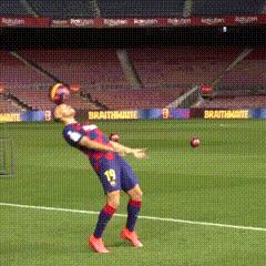 诺坎普新援颠球,在诺坎普球场