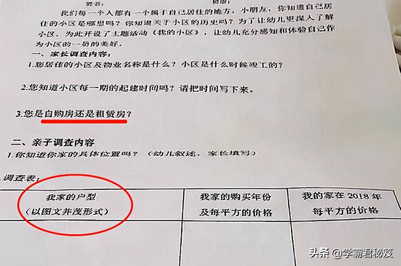 幼儿园家庭背景调查,幼儿园变相调查家庭背景