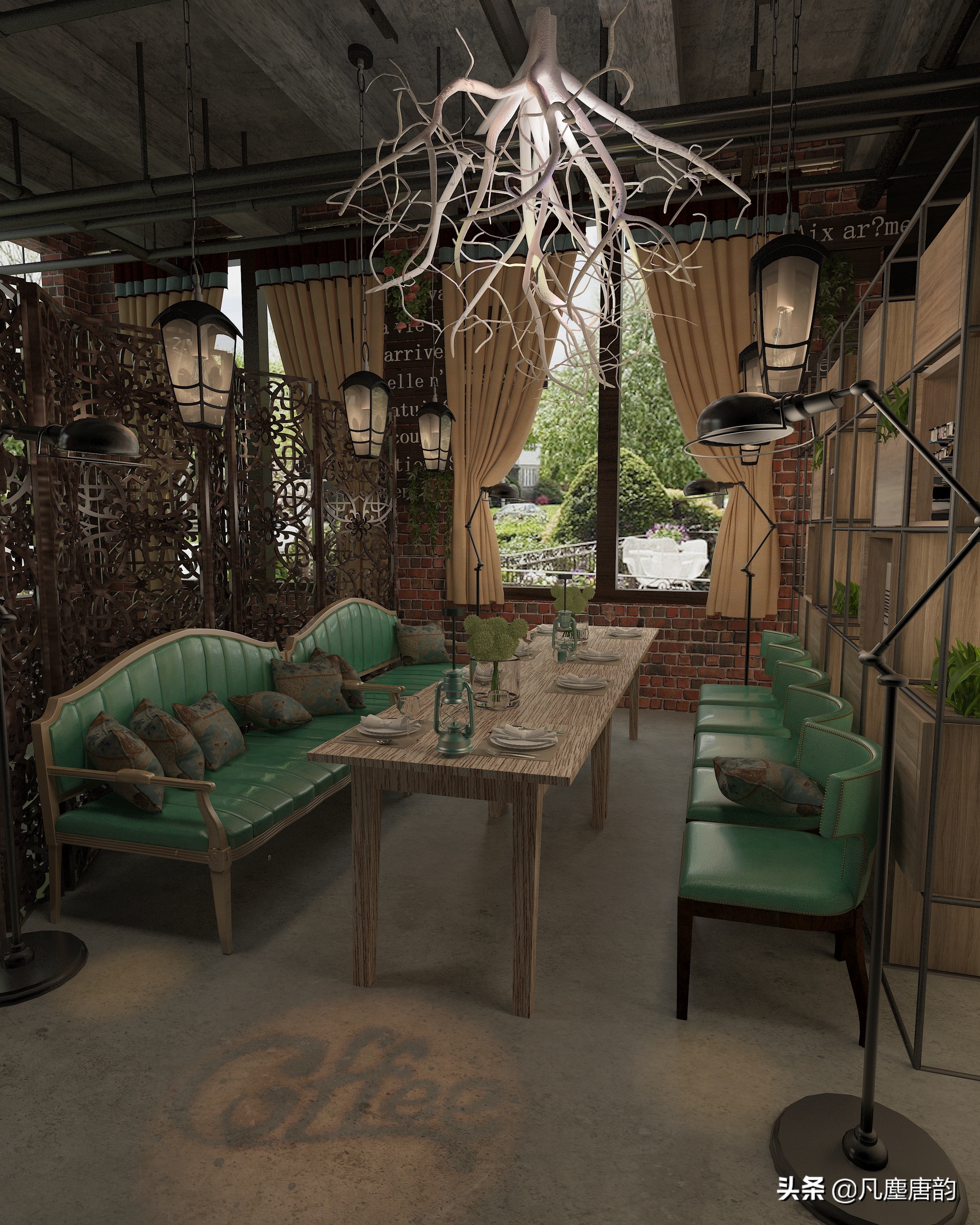 现代极简风格咖啡馆,工业风格咖啡厅设计之源