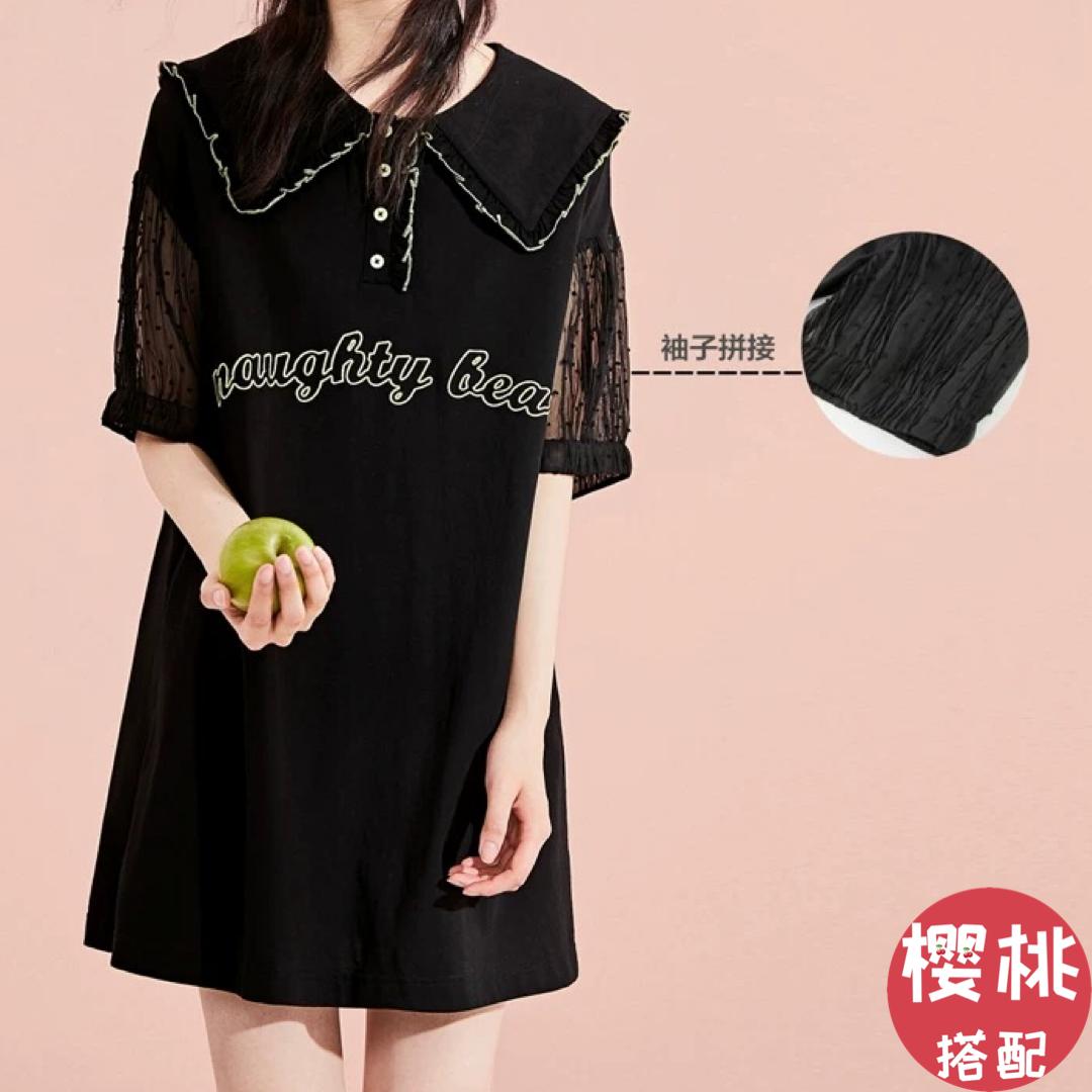 太平鸟新中式女装国潮,太平鸟新款夏季圆领国潮