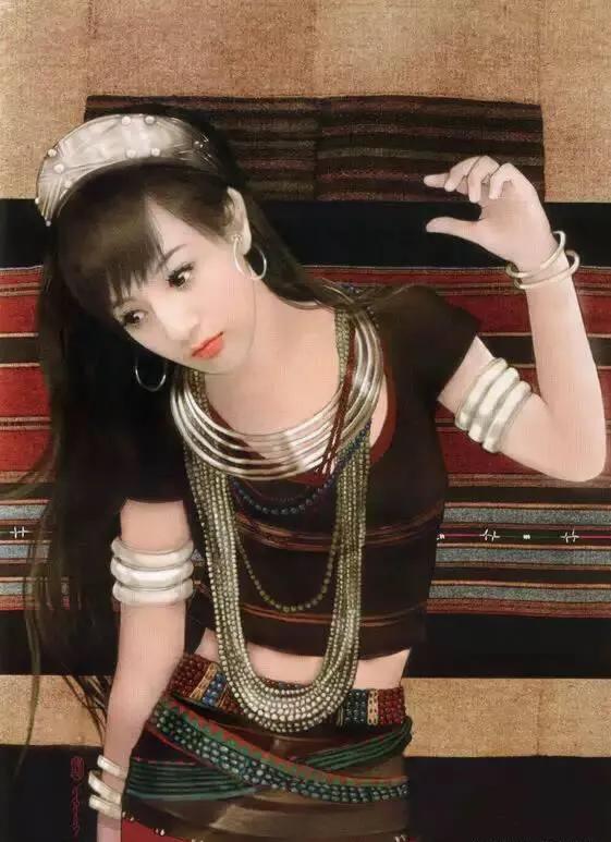 五十六个民族五十六枝花画,五十六个民族人物画高难度