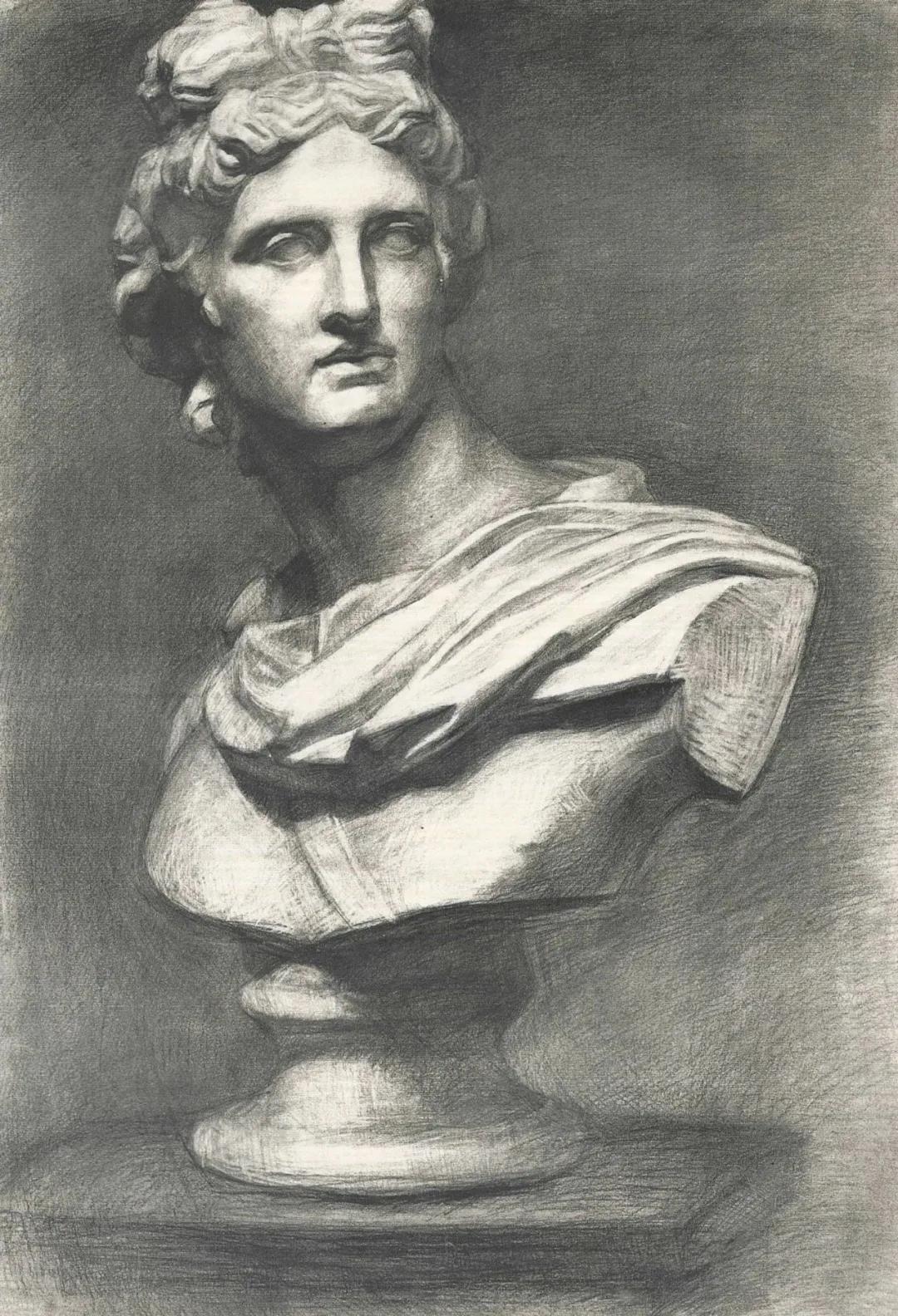 素描石膏像大师作品,石膏像名师