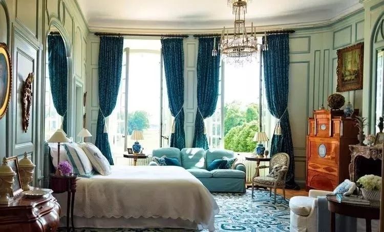 别墅客厅窗帘最新款式效果图,2020别墅窗帘