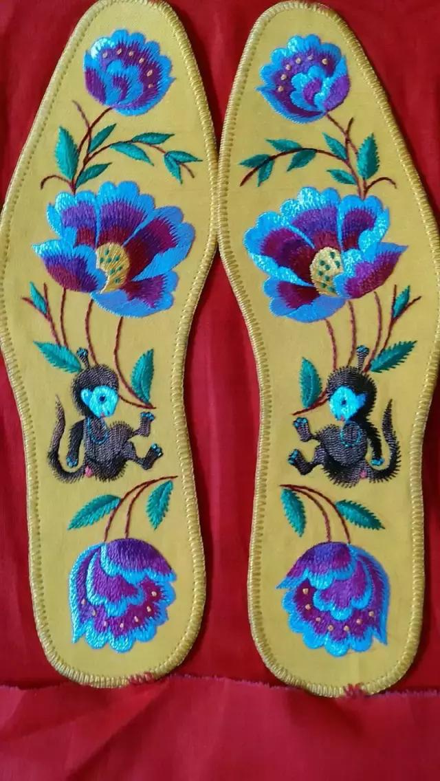 纯手工刺绣鞋垫都是什么图案,45款传统刺绣鞋垫