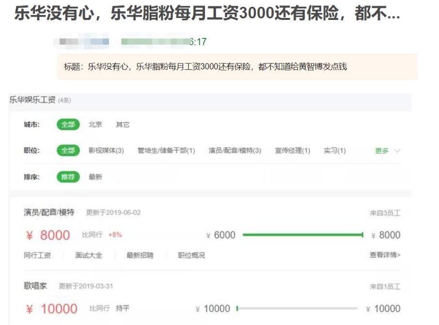 乐华公司艺人待遇被扒,月薪少到可怜,练习生学历普遍高中