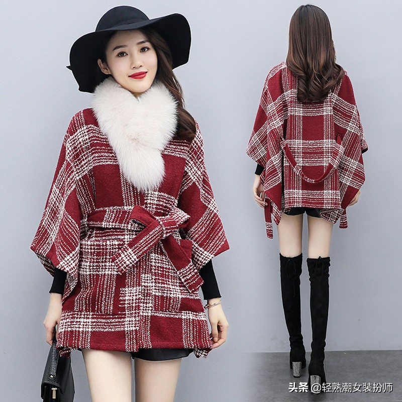 2022新款百搭显瘦格子大衣,新款格子大衣时髦又洋气