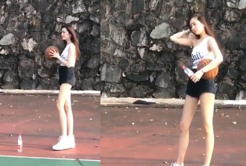 篮球场长腿女生,篮球场长腿女神