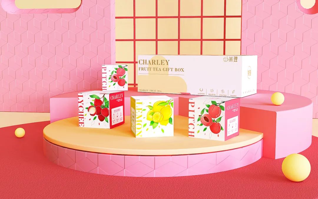 袋装茶包装设计图,水果茶怎么结合中式风格包装