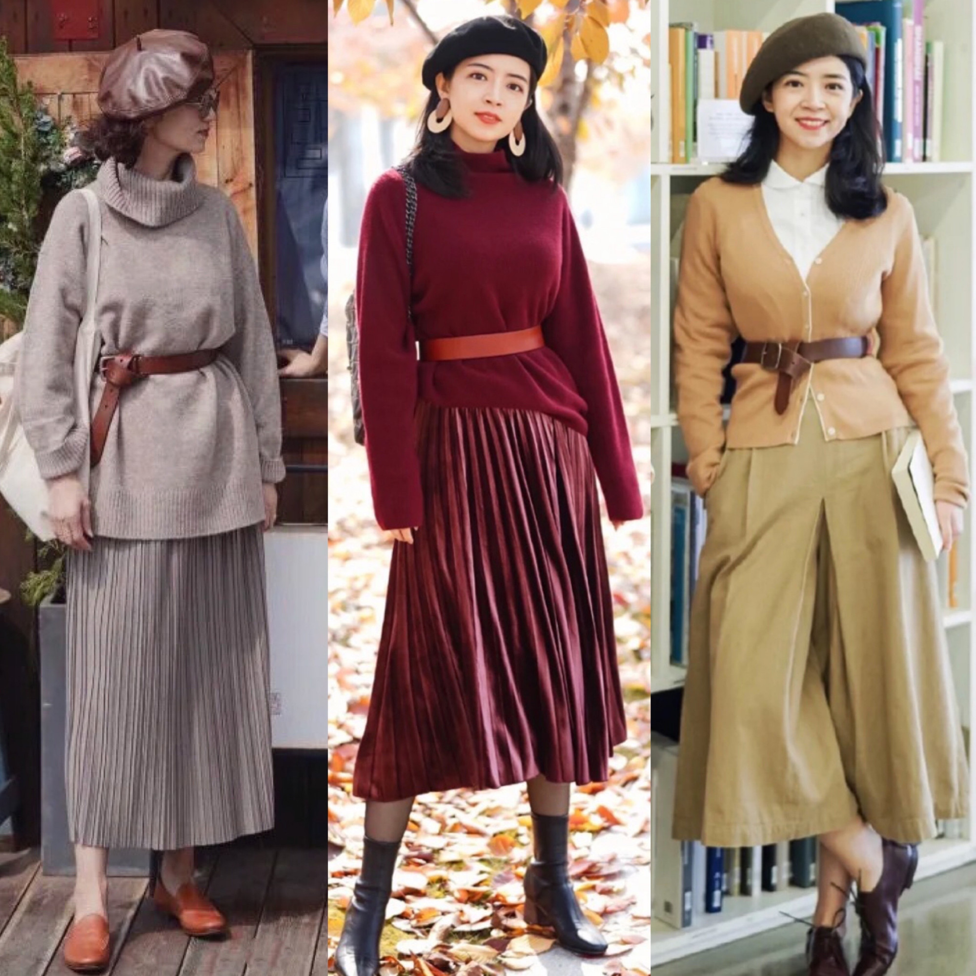 三木博主同款腰带,系细皮腰带方法简单又好看