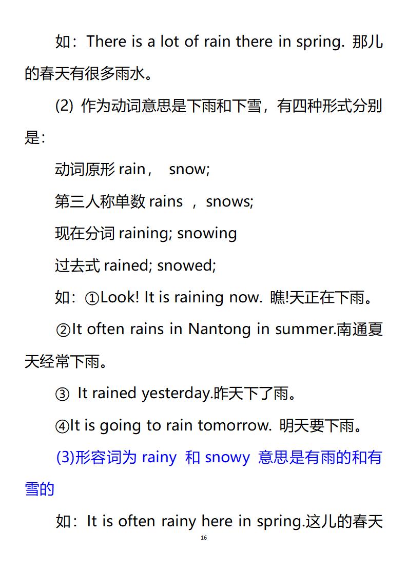 小升初六年级必考英语,六年级小升初英语知识点7天背完