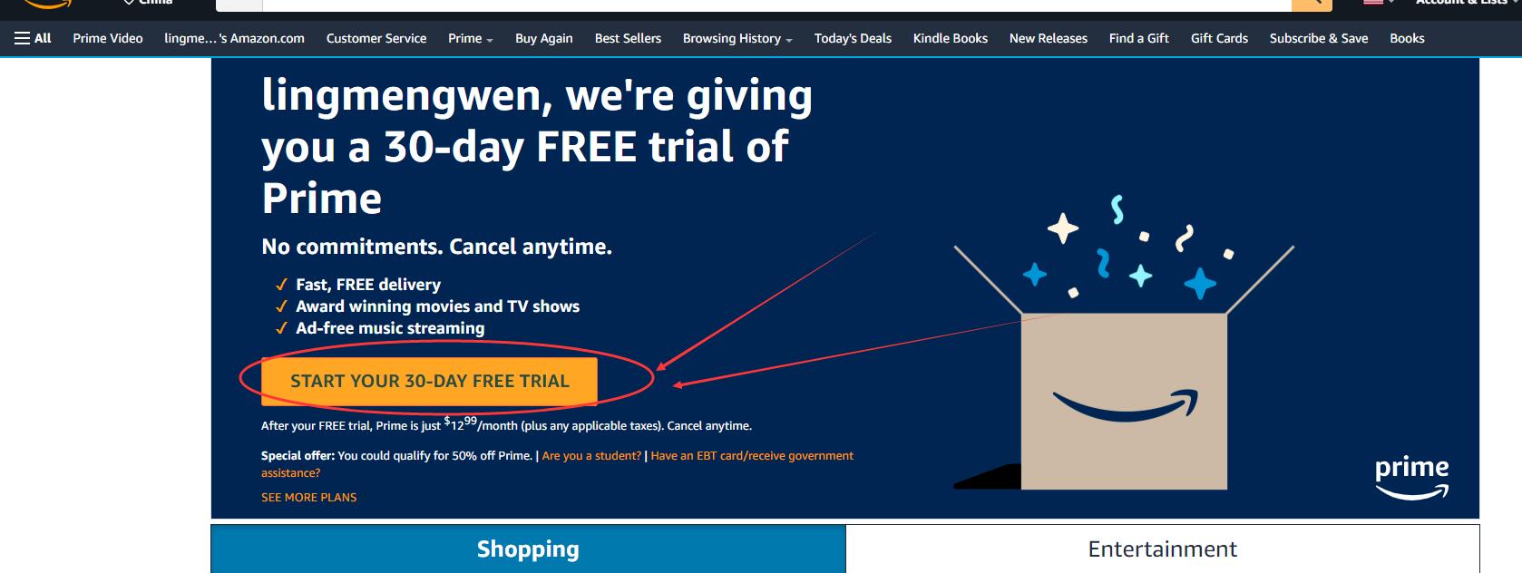 海淘攻略之美亚Prime会员、免费试用、小成本开通学生会员