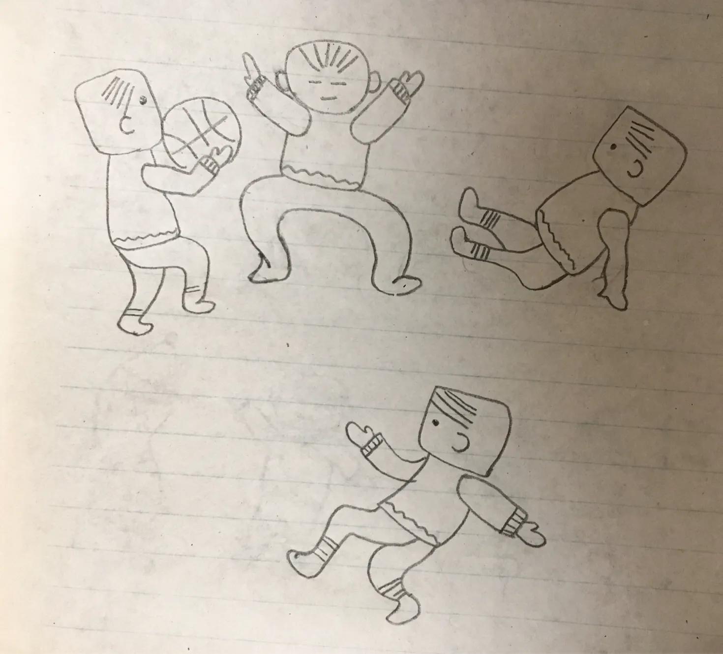 热爱运动的儿童画,女孩运动简笔画