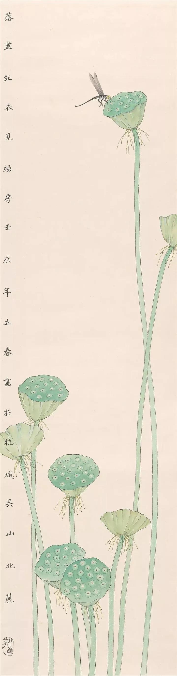 杜曼华美人蕉工笔画,淡雅空灵杜曼华工笔花鸟作品40幅