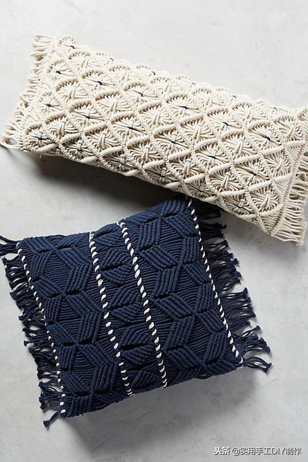 手工纯白棉绳编绳挂件,手工编绳合集名称