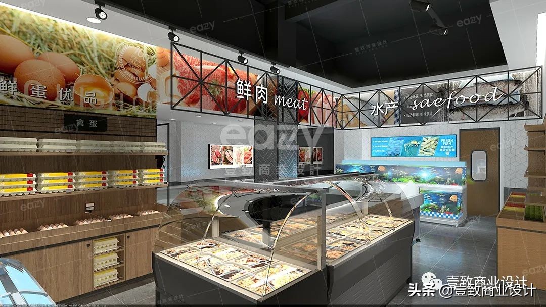 社区生鲜超市500平怎么设计,社区生鲜超市设计图片