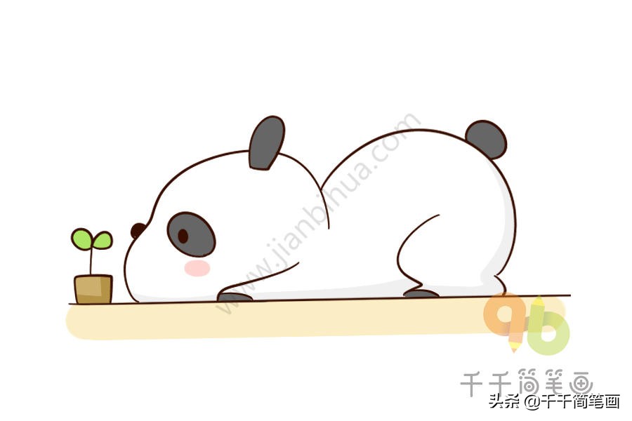 画表情包熊猫头简笔画,熊猫房子怎么画简笔画